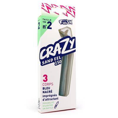 Crazy Sandeel CSE150/2 CSE233 3X Gövde Blue Nacre Silikon Yem - 1