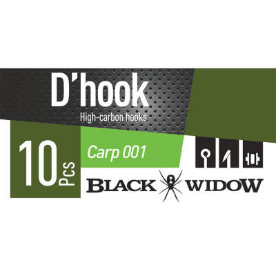 Daiwa Black Widow Carp 001 İğne (10 Adet) - 2