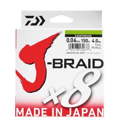 Daiwa JBraid 8B Chartreuse 150m İp Misina - 1