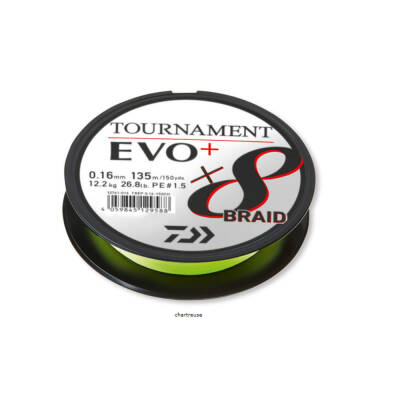 Daiwa Tournament EVO+ 8B Chartreuse İp Misina (135m) - 2