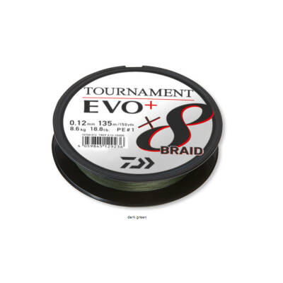 Daiwa Tournament EVO+ 8B Dark Green İp Misina (135m) - 2