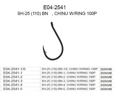 ECOTACKLE E04-2541 - SH-25 (110) BN , CHINU W/RING 100P - 1