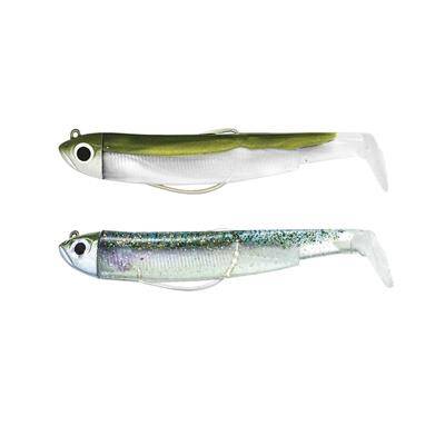 Fiiish BM70/1 BM758 Double Combo Shore 3gr Kaki-Ghost Minnow Silikon Yem - 1