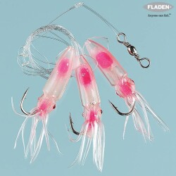 Fladen Pink Squid 3 Köstek Hazır Takım - 2