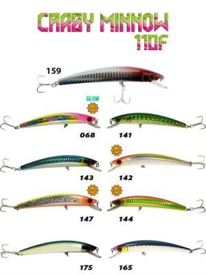 Fujin Crazy Minnow 110F 12gr Maket Balık - 1