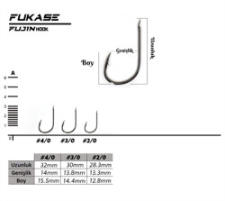 Fujin Fukase Düz Olta Kancası - 2