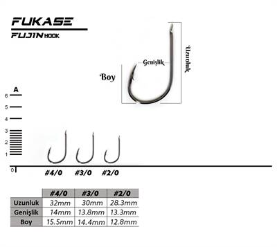 Fujin Fukase Düz Olta Kancası - 2