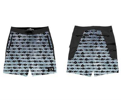 Fujin Performance Short Aqua Blue Fish - 1