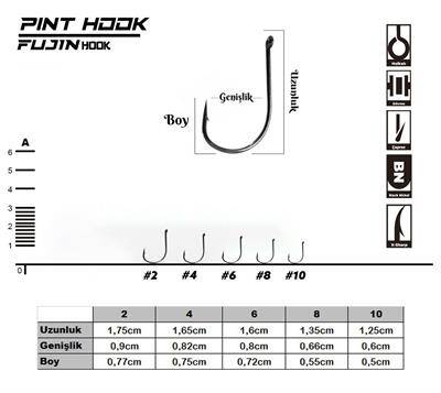 Fujin Pint Hook Çapraz Delikli Olta Kancası - 2