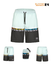 Fujin Pro Angler Board Short Mayo Anthracite Turquoise - 1