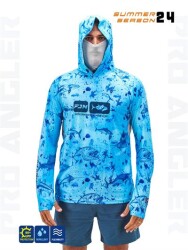 Fujin Pro Angler S24 Buff&Hoodie Blue Fish - 1