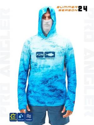 Fujin Pro Angler S24 Buff&Hoodie Blue Wave - 1