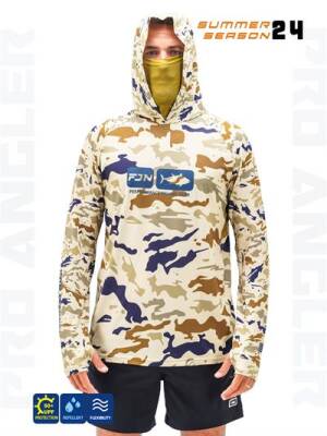 Fujin Pro Angler S24 Buff&Hoodie Natural Camo - 1