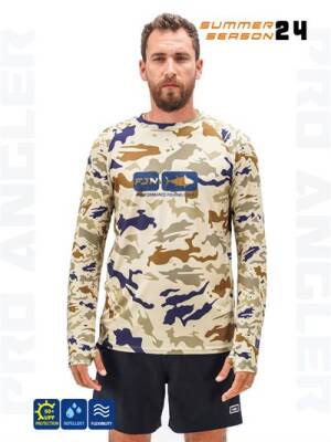 Fujin Pro Angler S24 T-Shirt Narural Camo - 1