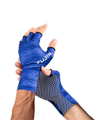 Fujin Pro Angler Summer Gloves Blue - 2