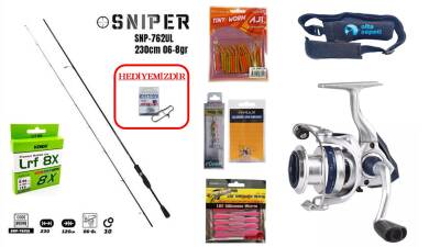 Fujin Sniper 230cm 0.6-8g & Okuma Aria 1000A LRF Seti - 1