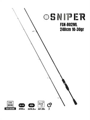 Fujin Sniper 240cm 10-30gr Spin Kamış FSN-802ML - 1