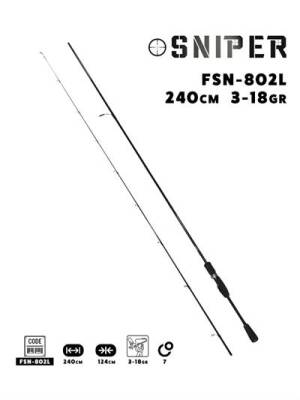 Fujin Sniper 240cm 3-18gr Light Spin Kamışı FSN-802L - 1