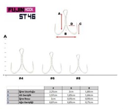 Fujin ST46 Üçlü Maket Balık İğnesi - 2