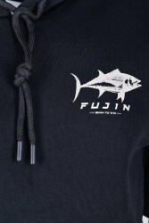 Fujin Tuna Hoodie Black Sweatshirt Kadın - 4