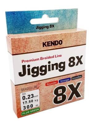 Kendo Jigging 8X Flash 300 mt Örgü İp (FLUO GREEN) - 1