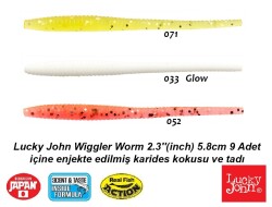 Lucky John Wiggler Worm 2.3'' (5.8cm) 9 Adet - 3