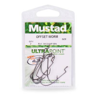 Mustad Offset Worm 39121NP-BN Olta İğnesi - 3