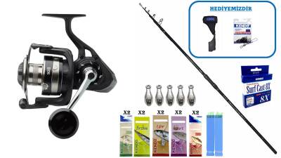 Okuma Ceymar Tele Surf 4.30m 100-250gr & Savage Gear SGS8 6000 FD Profesyonel Surf Seti - 1