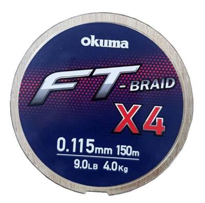 Okuma Ft-*4 Braided Line 150 mt Grey Örgü İp - 1