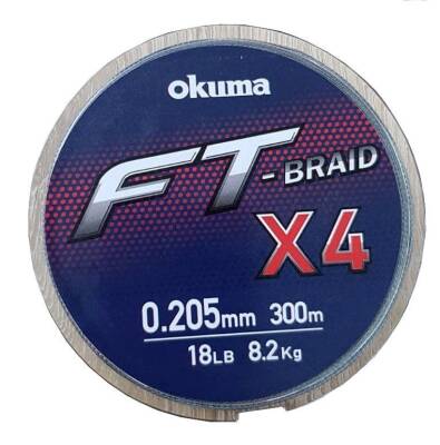 Okuma Ft-*4 Braided Line 300 mt Grey Örgü İp - 1