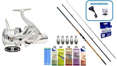 Okuma Salina Surf 420 cm & Daiwa Crosscast S20 45 SCW 5000 C QD Profesyonel Surf Seti - 1