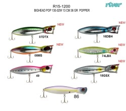 River Bighead Pop 130 13Cm 36G Popper Maket Balık - 2