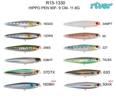 River Hippo Pen 90F 9 cm 11.8Gr Popper - 2