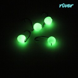 River Mafsallı Hareketli Glow Jig Head 4P - 3