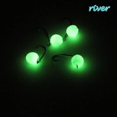 River Mafsallı Hareketli Glow Jig Head 4P - 3