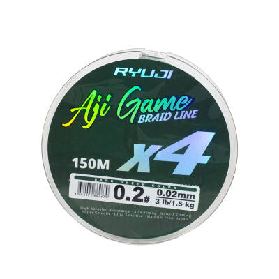 RYUJI AJI GAME 4X, 150M, DARK GREEN İP MİSİNA - 1