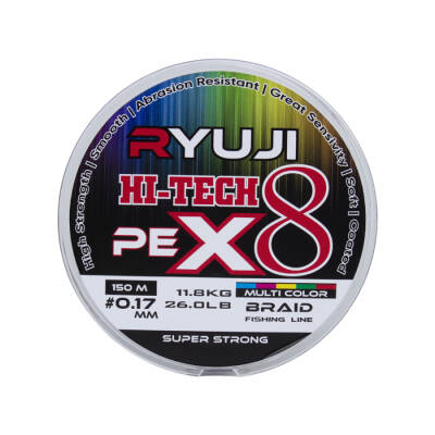 Ryuji Hi-Tech X8 150m 0.13mm Multi Color İp Misina - 2