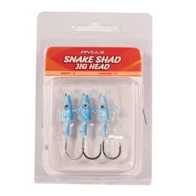 RYUJI SNAKE SHAD JIG HEAD,14GR (3 AD) - 2