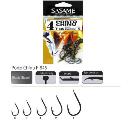 Sasame F-845 Porto Chinu Black Crome İğne - 1