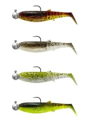 Savage Gear Cannibal Shad 10cm 9gr+10gr #3/0 Clear Water 4+4 Adet Sahte Balık - 1