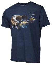 Savage Gear Cannibal T-Shirt Blue Melange - 1