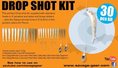 Savage gear Dying Minnow Drop Shot Pro Pack Kit 30 Adet NL Sahte Balık - 1