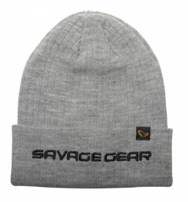 Savage Gear Fold-up Beanie One Size Light Grey Melange - 1