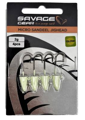 Savage Gear LRF Micro Sandeel Jighead Glow 4 Adet #8 - 1