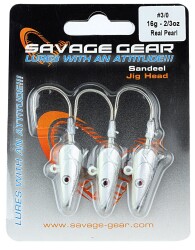 Savage gear Sandeel Jig Head 16g 3/0 - 3pcs Real Pearl Sahte Balık - 2