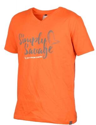 Savage gear Simply Savage V-neck Tee Grey T-Shirt - 1