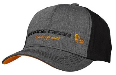 Savage Gear Strike Cap Onesize Grey Melange/Black Şapka - 1